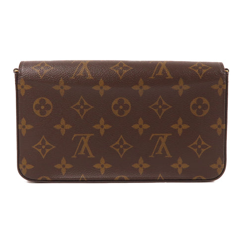 LOUIS VUITTON LV GHW Pochette Felicie Chain Shoulder Bag M61276 Monogram Brown v6