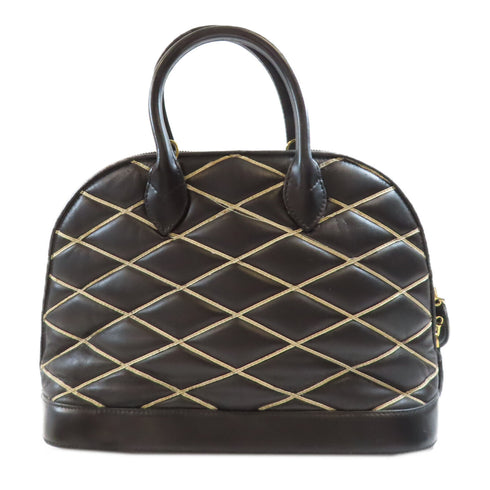 LOUIS VUITTON LV GHW Alma PM 2 Way Shoulder Bag Handbag Lambskin Leather Black