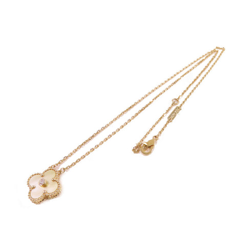 Van Cleef & Arpels Vintage Alhambra Necklace VCARP2R700 Diamond 18K RG MOP