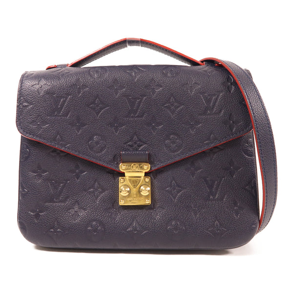 LOUIS VUITTON LV GHW Pochette Metis 2 Way Bag M44071 Monogram Empreinte Navy v2
