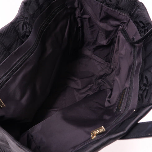 CHANEL CC New Travel Line Tote Bag Shoulder Nylon Black