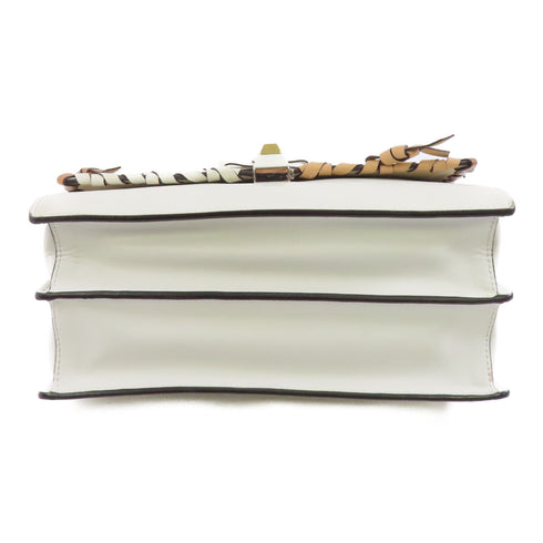 FENDI SHW 2way Shoulder Bag 8BT283.A31D Calfskin Leather White