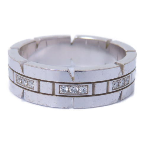 CARTIER Diamond Ring 18K White Gold Cartier#56 US#7.5