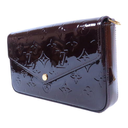 LOUIS VUITTON LV GHW Pochette Felicie Shoulder Bag M61267 Patent Leather Purple