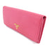 PRADA GHW Long Wallet 1M1132 Saffiano Leather Pink
