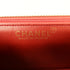 CHANEL CC GHW Shoulder Bag Calfskin Leather Beige Red