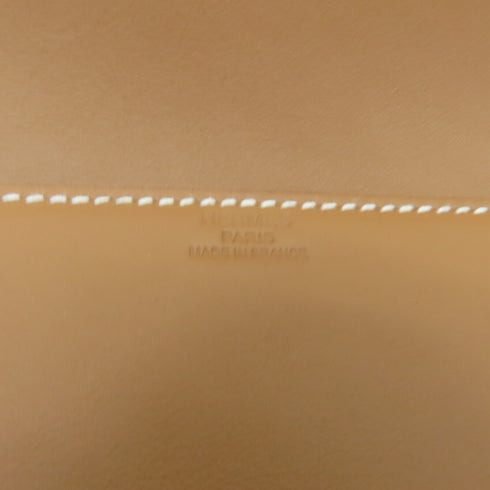 HERMES Shadow Clutch Bag Veau Swift Leather Gold Brown