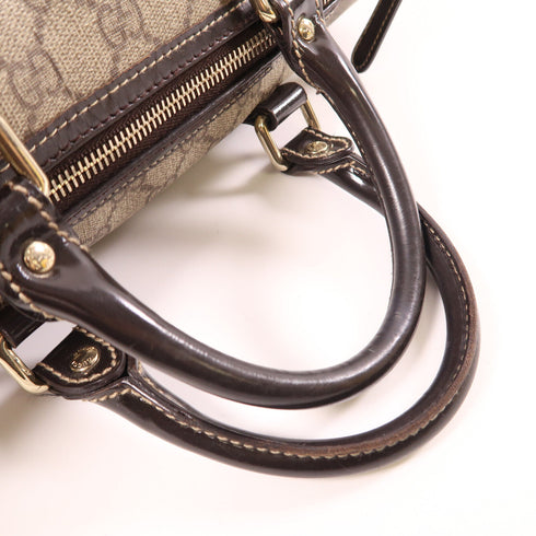 GUCCI GG GHW Boston Bag Handbag 193603 Coated Canvas Brown