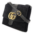 GUCCI GG GHW Shoulder Bag 550126 Suede Leather Black
