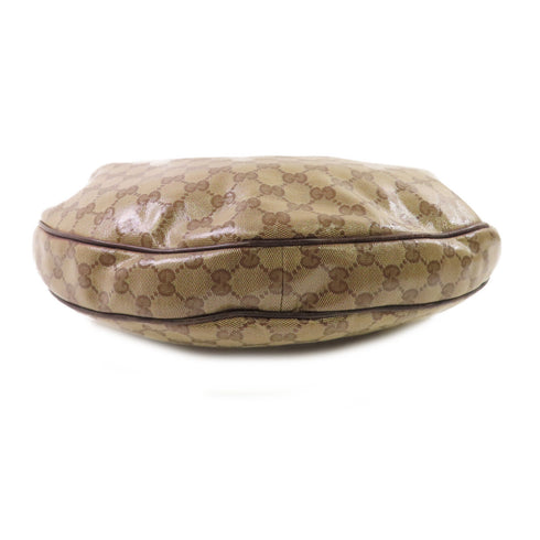 GUCCI GG GHW Duchessa Shoulder Bag Coated Canvas 181492 Brown