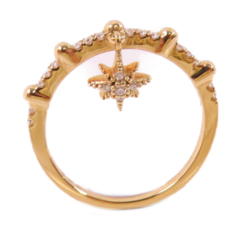 Fine Jewelry 0.12ct Diamond Ring US#5 14K Rose Gold