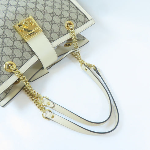 GUCCI GG GHW Shoulder Handbag 479197 PVC Coated Canvas Brown