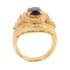 FINE JEWELRY 1.36ct Sapphire 1.8ct Diamond Ring 18K Yellow Gold US#5.25