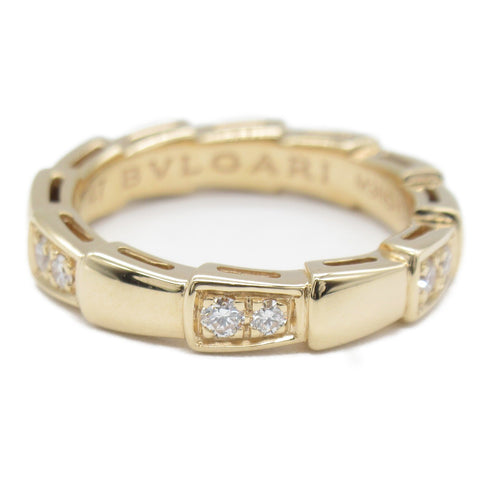BVLGARI Serpenti Viper Diamond Ring 18K Pink Gold Bvlgari#47/US#4