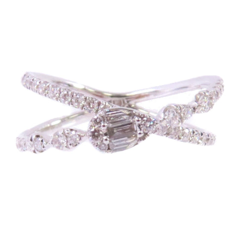 Jewelry 0.07ct/0.35ct Diamond Ring US#5.75 18K Rose Gold