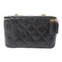 CHANEL Quilted CC GHW Vanity Bag Shoulder Bag Lambskin Leather Black