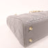 Christian Dior CD GHW Lady Dior 2 Way Shoulder Bag Lambskin Leather Grey