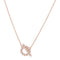 HERMES Finesse Pendant Necklace 18K Pink Gold Diamond