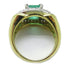 FINE JEWELRY 1.88ct Emerald 0.77ct Diamond Ring PT900 Platinum 18K Gold US#5.75