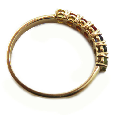 FINE JEWELRY 0.58ct Diamond Ring Color Stone 18K Pink Gold US#5.5