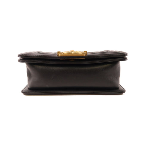 CHANEL CC GHW Boy 20 Chain Shoulder Bag Lambskin Leather