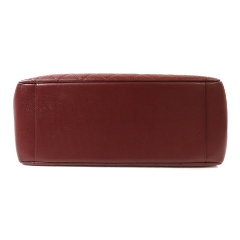 CHANEL CC SHW Grand Shopping Tote Bag GST Shoulder Bag Calfskin Burgundy