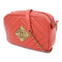 CHANEL CC GHW Chevron Pyramid Camera Case Shoulder Bag Lambskin Leather Red