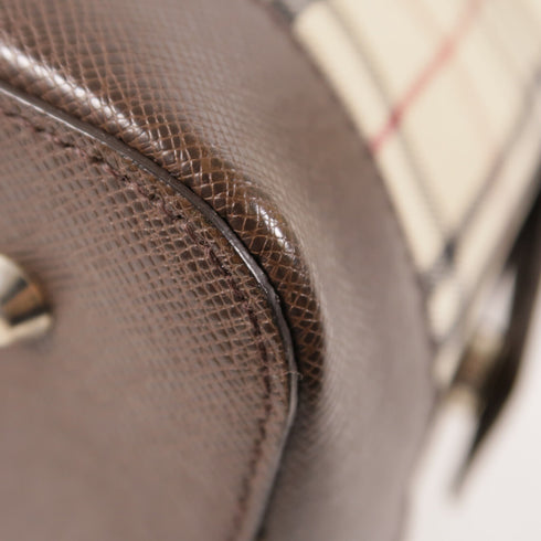 BURBERRY SHW Shoulder Bag Canvas/Calfskin Leather