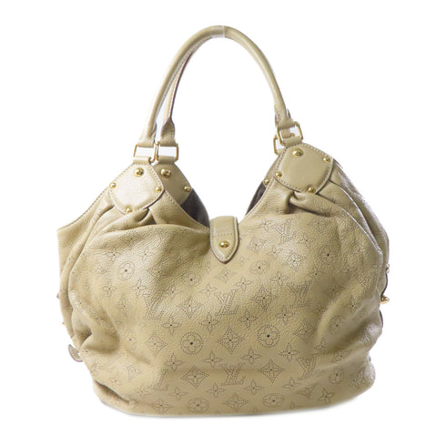 LOUIS VUITTON LV GHW Mahina Neo L Shoulder Bag M93979 Calfskin Light Brown