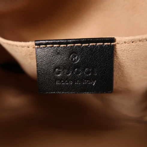 GUCCI GG GHW GG Marmont Chain Shoulder Bag 448065 Calfskin Leather Black