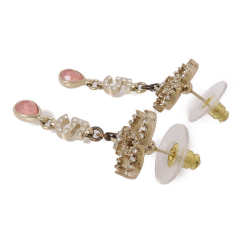 CHANEL CC Earrings C22s Matel Pink/Gold