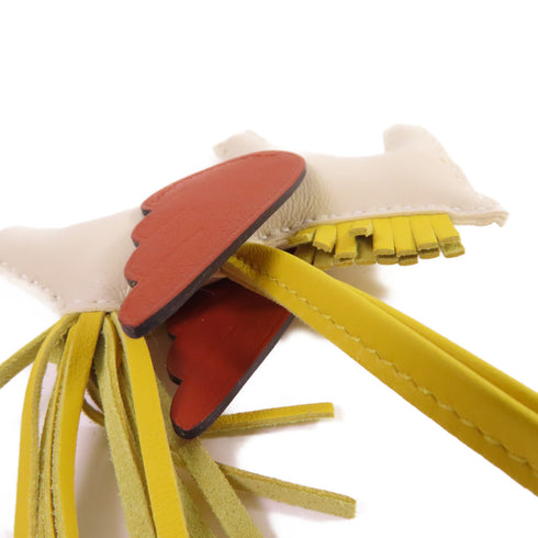 HERMES Rodeo Pegase PM Charm Swift Leather Craie White Cuivre Brown