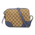 GUCCI GHW Shoulder Bag 449413 GG Canvas Brown Blue