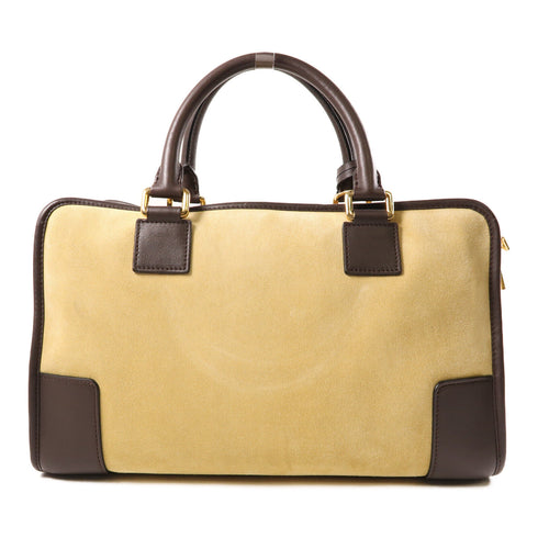 LOEWE GHW Amazona 2 Way Bag Suede/Calfskin Leather Brown
