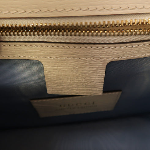 GUCCI GG GHW Sylvie Shoulder Bag 524405 Calfskin Leather White v1