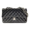 CHANEL Quilted CC SHW CF 25cm Classic Flap Shoulder Bag A01112 Patent Leather