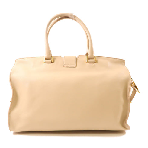 SAINT LAURENT YSL GHW Y Line Handbag 311208 BJ50J Calfskin Leather Beige