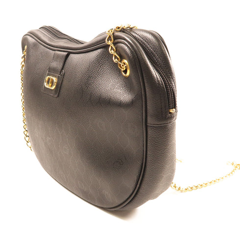 Dior GHW Vintage Shoulder Bag Calfskin Leather Black