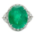 FINE JEWELRY 10.17ct Emerald 1.37 Diamond Ring PT900 Platinum US#6