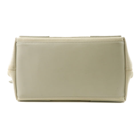 BALENCIAGA Navy Cabas Tote Bag Shoulder Handbag 339933 Canvas White