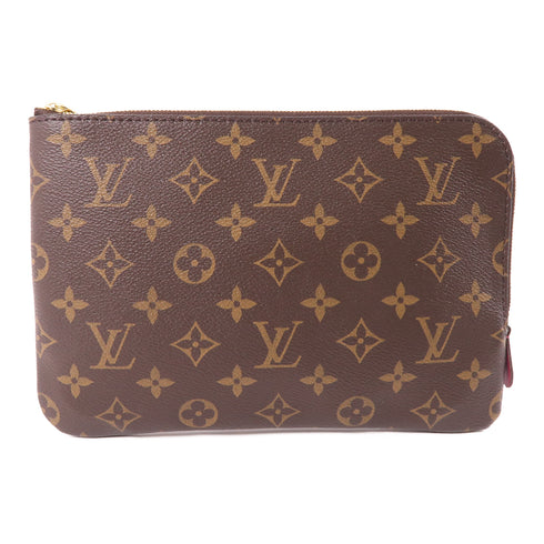 LOUIS VUITTON LV Etui Voyage PM Clutch Bag Pouch M44148 Monogram Brown