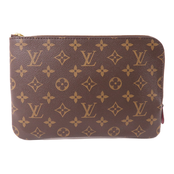 LOUIS VUITTON LV Etui Voyage PM Clutch Bag Pouch M44148 Monogram Brown