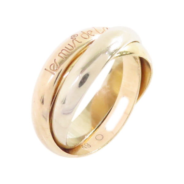 CARTIER Trinity Ring Cartier#49 US#4.5 18K Yellow Gold Rose Gold White Gold