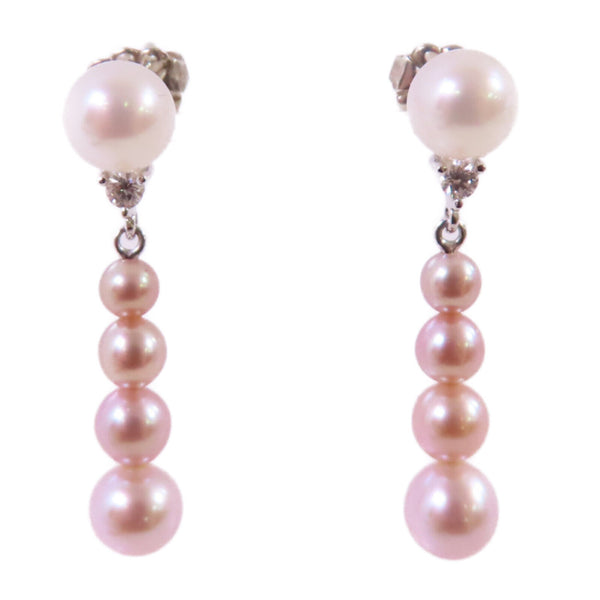 MIKIMOTO SHW Pearl Earrings 925 Sterling Silver