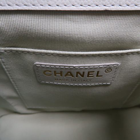 CHANEL Quilted CC Duma Backpack Rucksack Leather AS4399 Grey