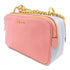 Miu Miu GHW Chain Shoulder Bag Calfskin Leather Pink Light Blue Light Yellow