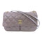 CHANEL Quilted CC GHW Shoulder Bag A50362 Calfskin Leather Gray