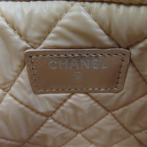 CHANEL Quilted CC GHW Pouch Lambskin Leather A69259 Gold