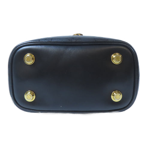 LOUIS VUITTON LV GHW Vanity Case 2 Way Bag M57118 Lambskin Leather Black