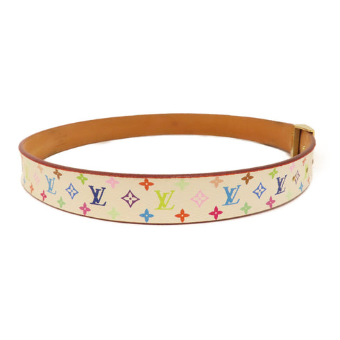 LOUIS VUITTON LV GHW Belt 80 Belt M9270U Monogram Multicolore White